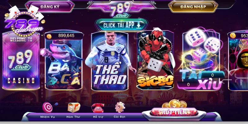 Chọn “Casino” trên màn hình để vào game Tiến lên miền Nam